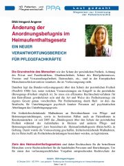 Icon of Anordnungsbefugnis Heimaufenthaltsgesetz Pflegefachkraefte Irmgard Angerer Expertenletter Pflege
